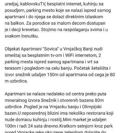 Sovica Διαμέρισμα *